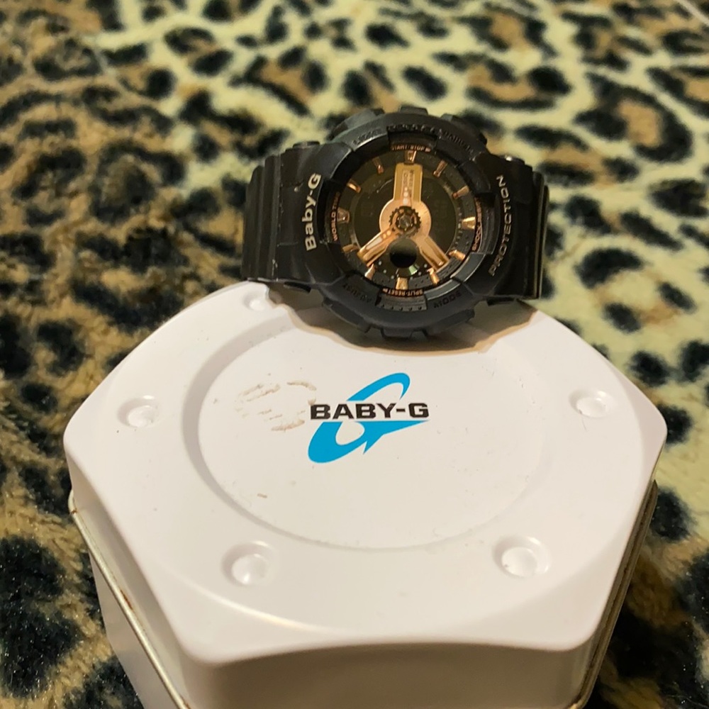 Black And gold baby G watch